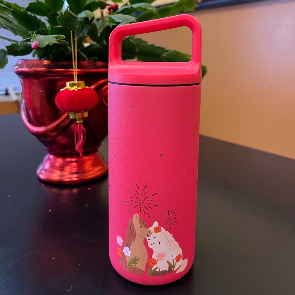 *NWT* Starbucks x MiiR 2026 Red Lunar Year of the Horse SS Bottle Tumbler 12 oz